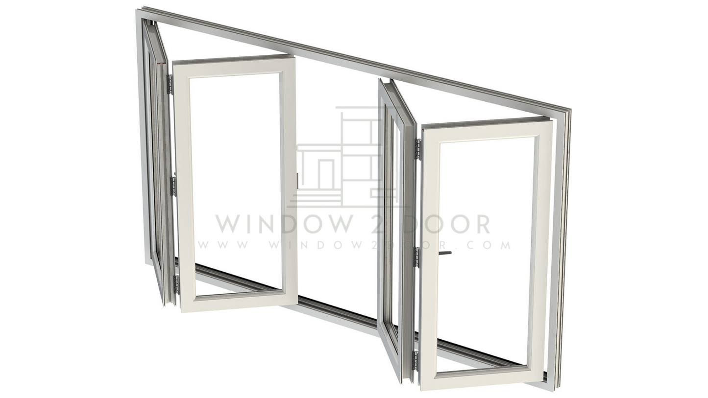 Aluminum Bifold Window 96"Wx48"H