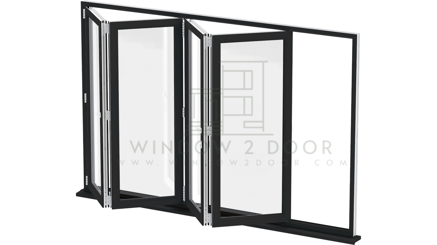 Aluminum Bifold Window 96"Wx48"H