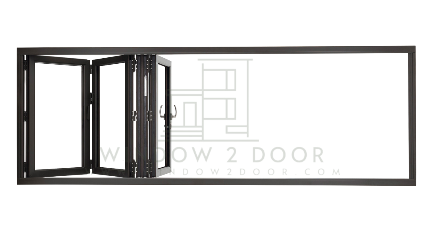 Aluminum Bifold Window 96"Wx48"H