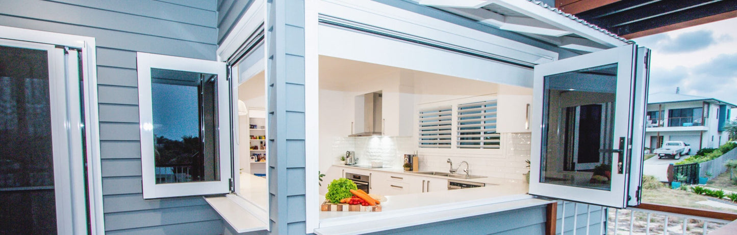 Aluminum Bifold Window 96"Wx48"H